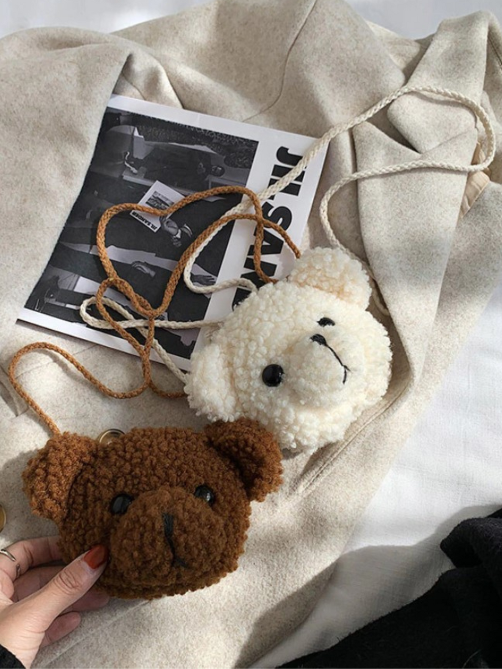 Mia Belle Girls | Plush Bear Crossbody Bag | Girls Accessories