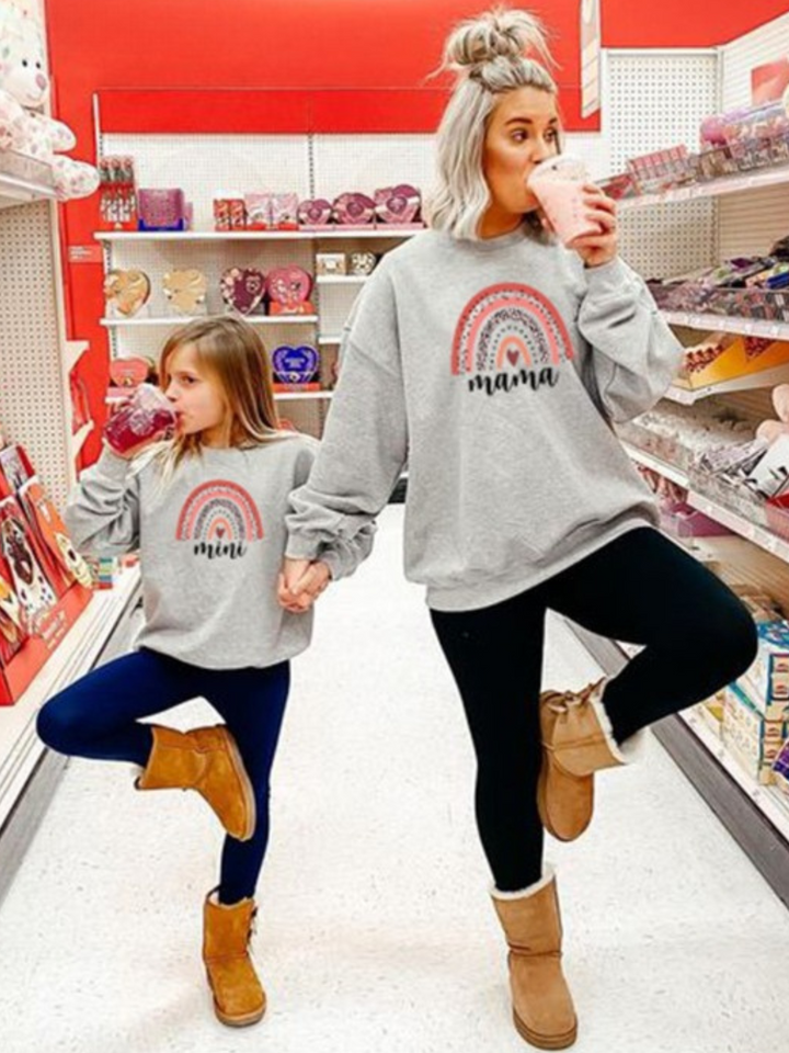Mommy & Me Tops | Mini Mama Rainbow Long Sleeve Top | Mia Belle Girls