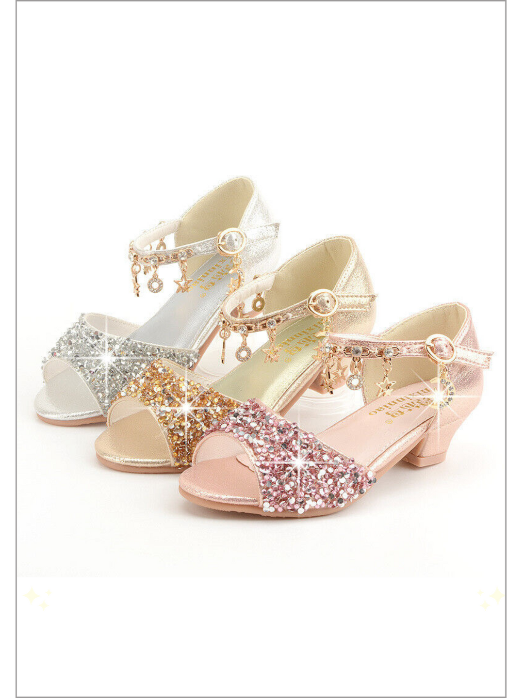 Mia Belle Girls Charmed Ankle Strap Heels | Shoes By Liv & Mia