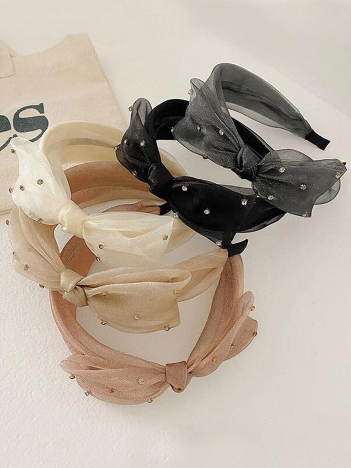 Mia Belle Girls Rhinestone Bow Headband | Girls Accessories