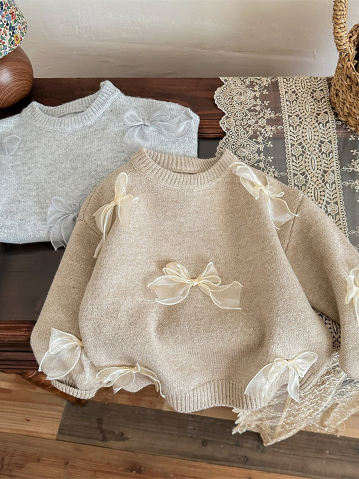 Sweet Bow Charm Knit Sweater
