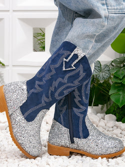 Western Mid-Calf Sparkle Cowgirl Boots