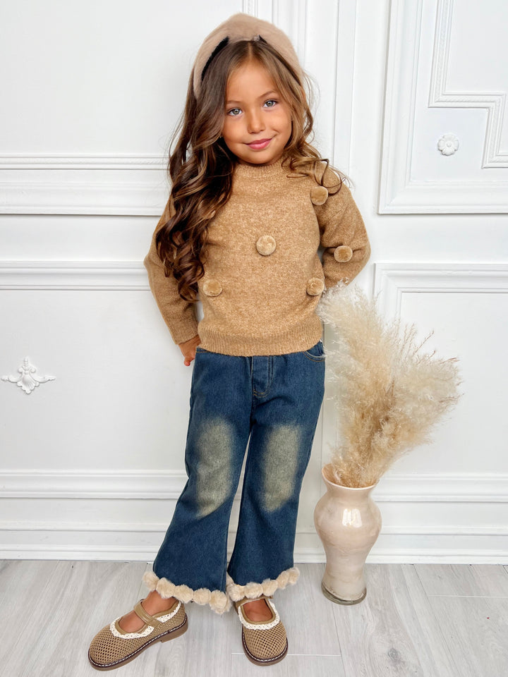 Cozy 2-Piece Knitted Sweater and Jeans Set