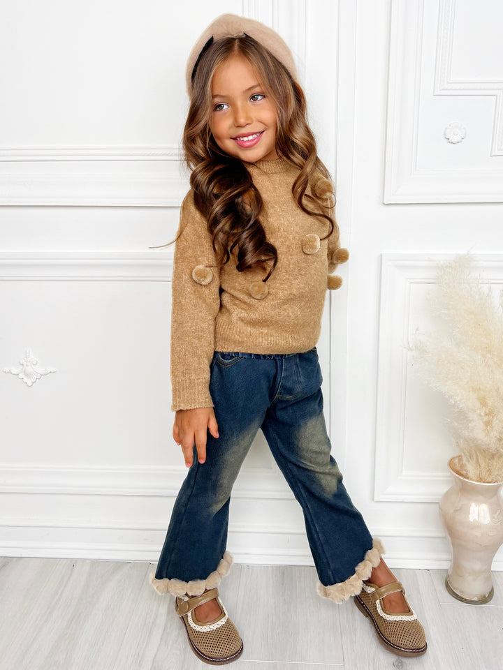 Cozy 2-Piece Knitted Sweater and Jeans Set