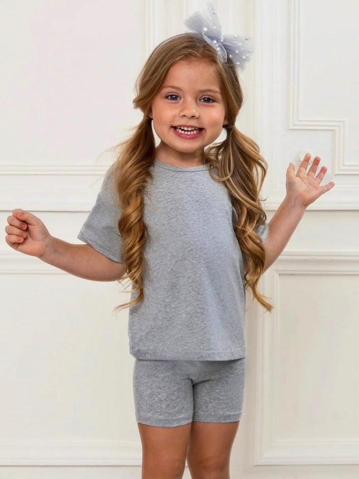 Sleek Matching Tee & Biker Short Set