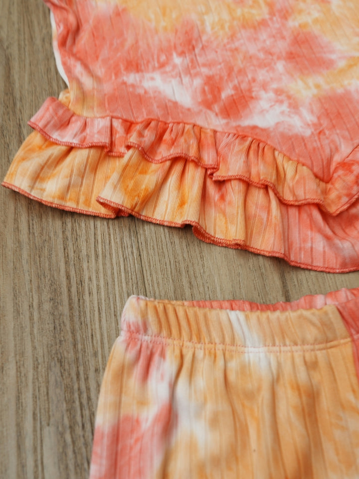 Sway My Way Sunset Swirl Ruffle Pants Set