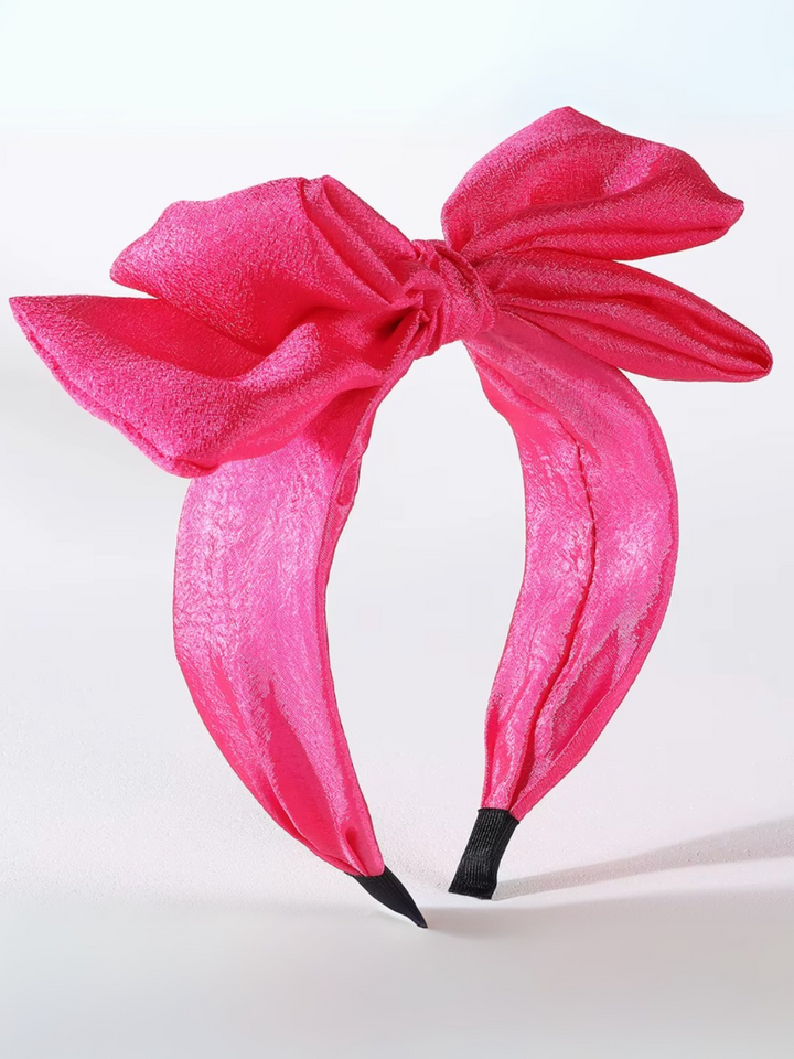 Girls Elegant Hot Pink Bow Headband