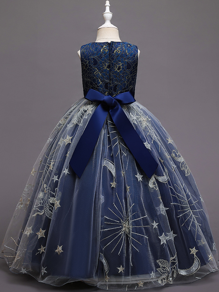 Winter Formal Dresses | Sleeveless Lace Embroidered Holiday Dress