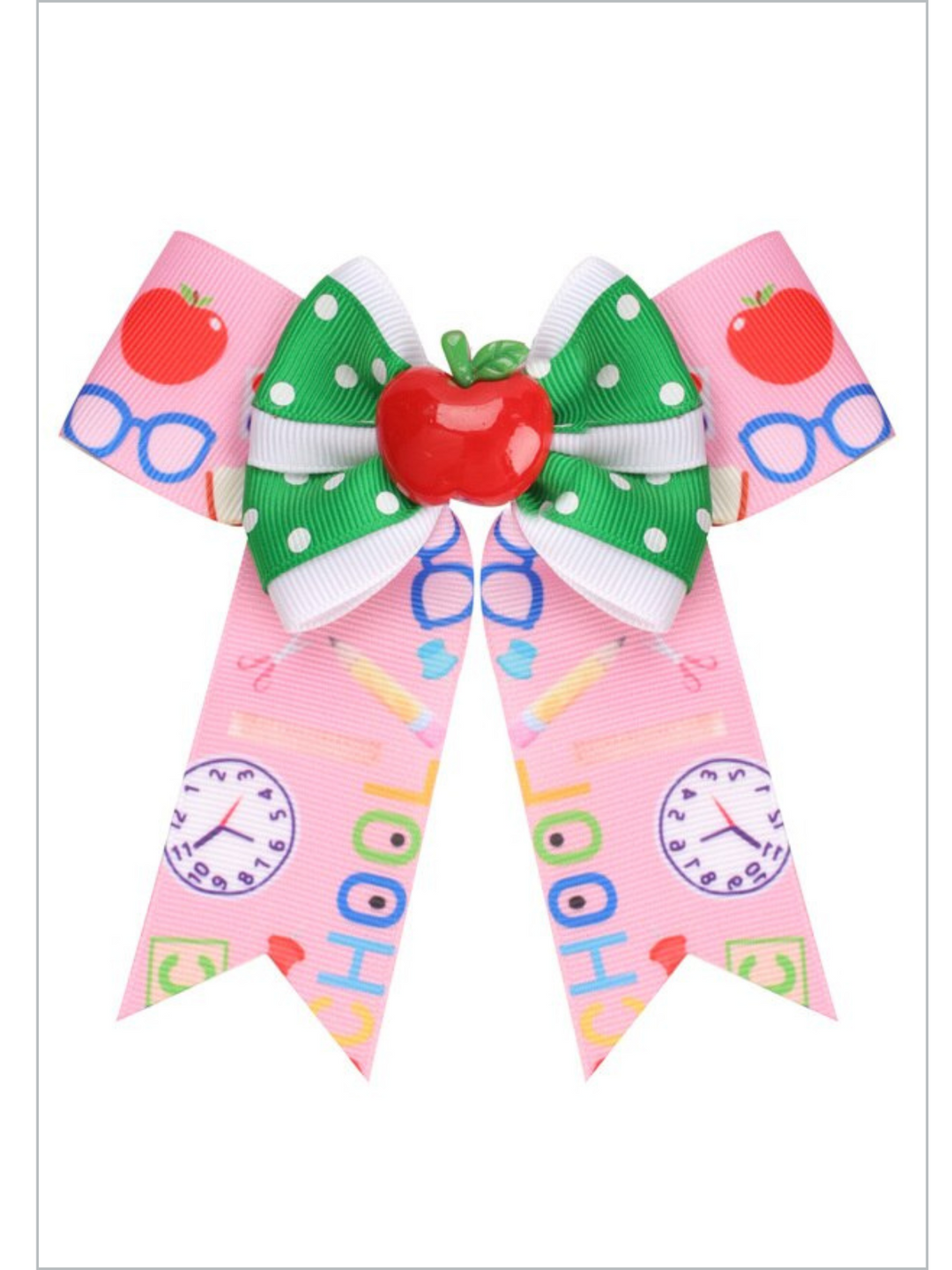 Girls School Accessories | Printed Hair Bow | Mia Belle Girls