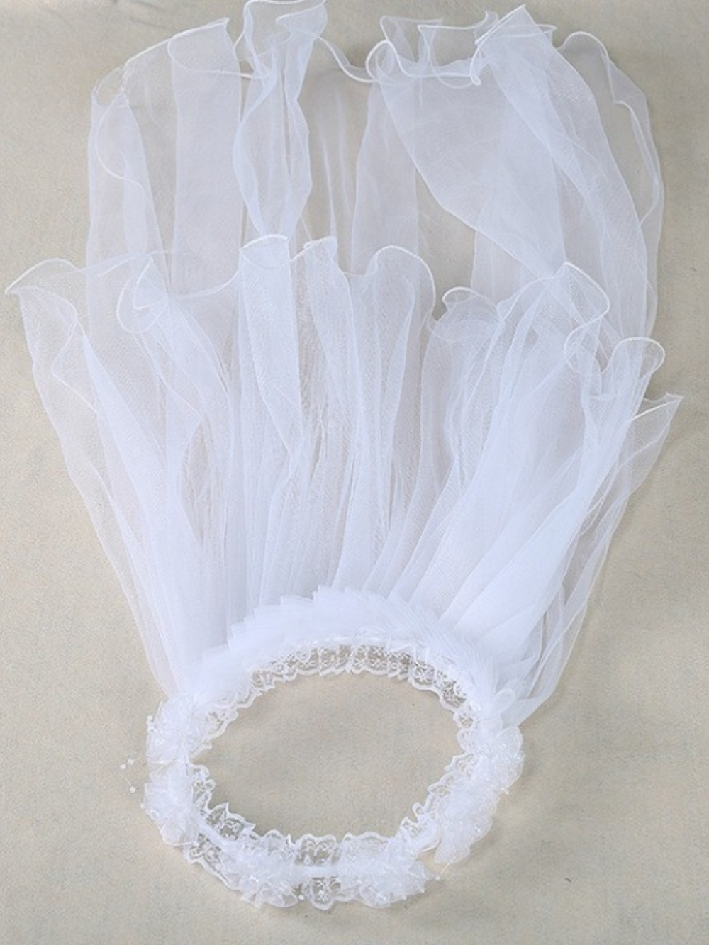 Girls Formal Accessories | Flower Girl Mesh Layered Crown Veil