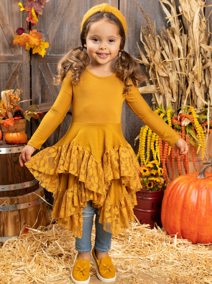 Cute Outfits For Girls | Lace Ruffle Tunic Dress | Mia Belle Girls