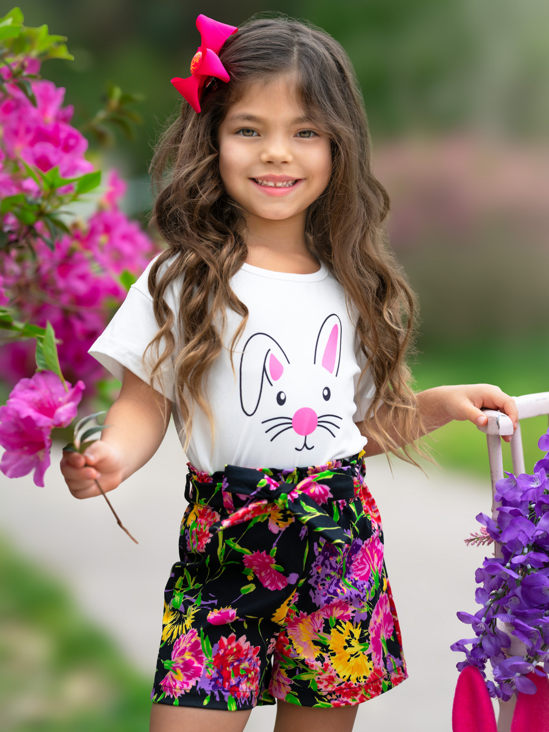 Bloom & Bunny Charm Easter Top and Short Set
