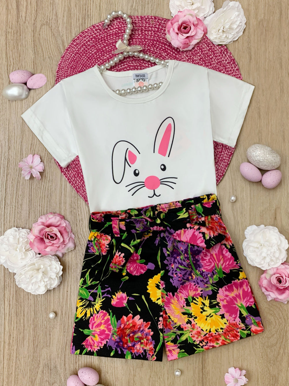 Bloom & Bunny Charm Easter Top and Short Set