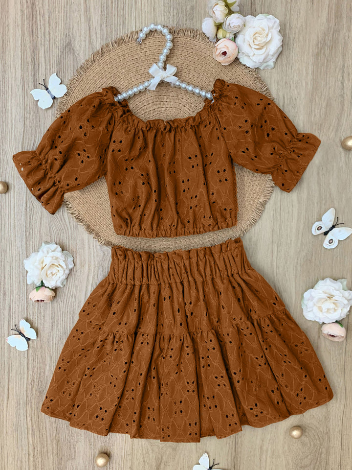 Boho Charm Smocked Top and Skirt Set