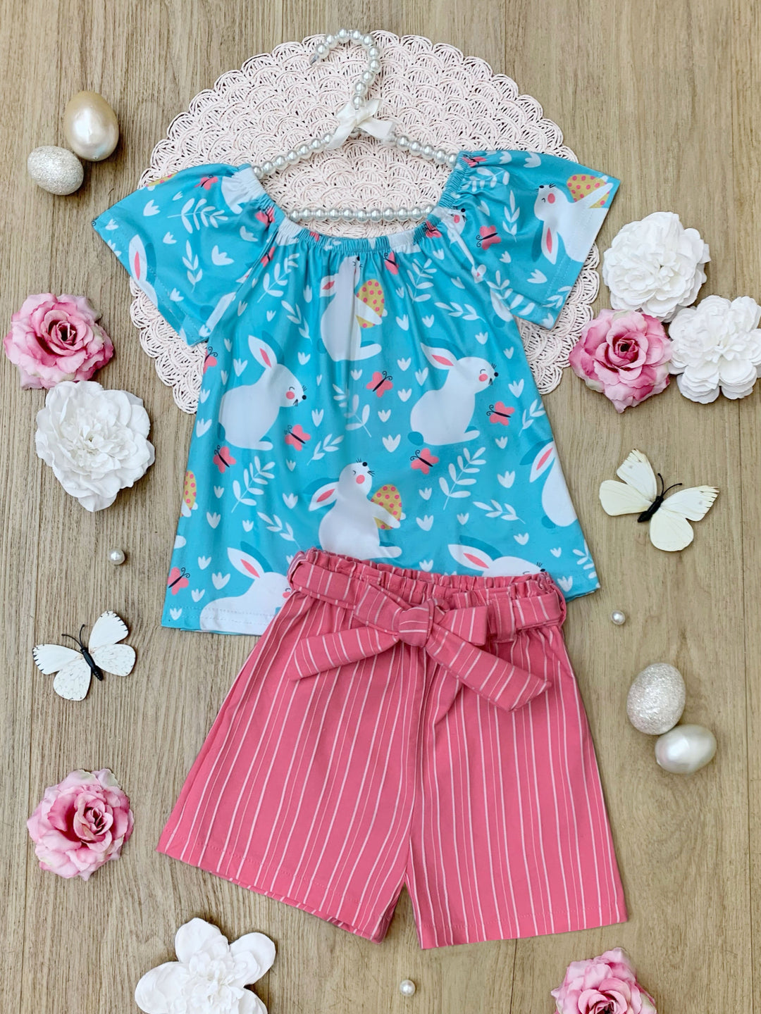 Bunny Bliss Easter Top and Short Set