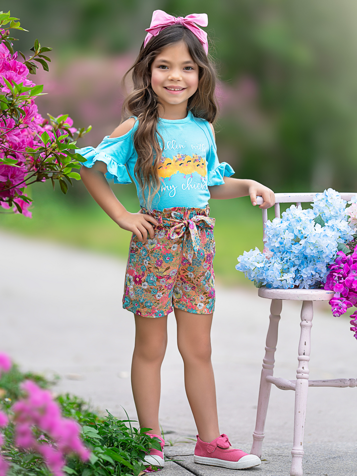 Chillin' with My Chicks Easter Top and Short Set