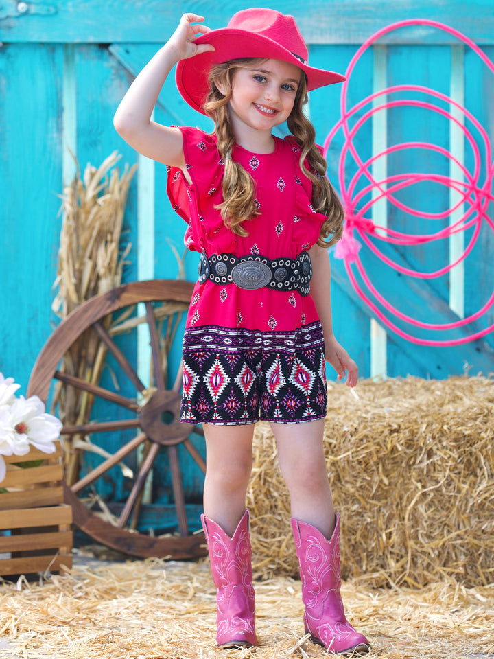 Desert Rose Ruffle Romper