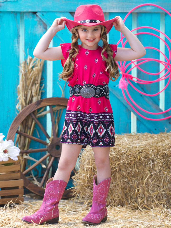 Desert Rose Ruffle Romper
