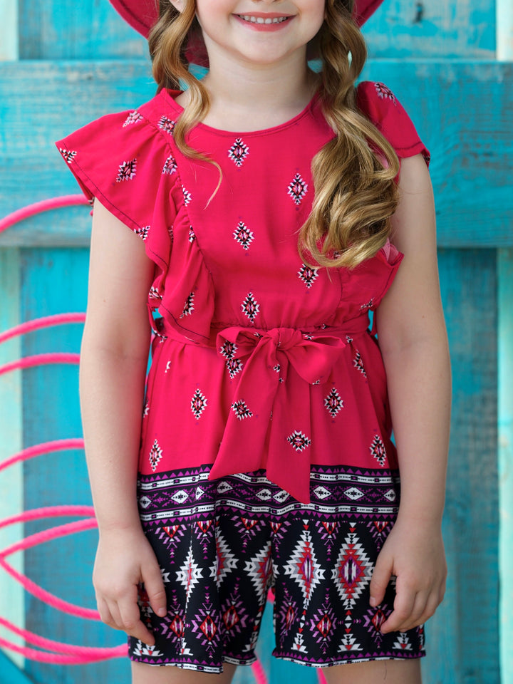 Desert Rose Ruffle Romper