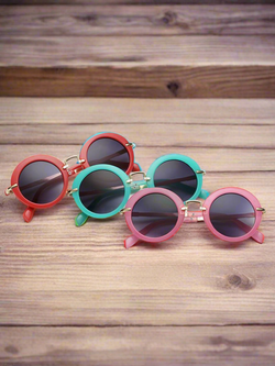 Girls Round Retro Sunglasses