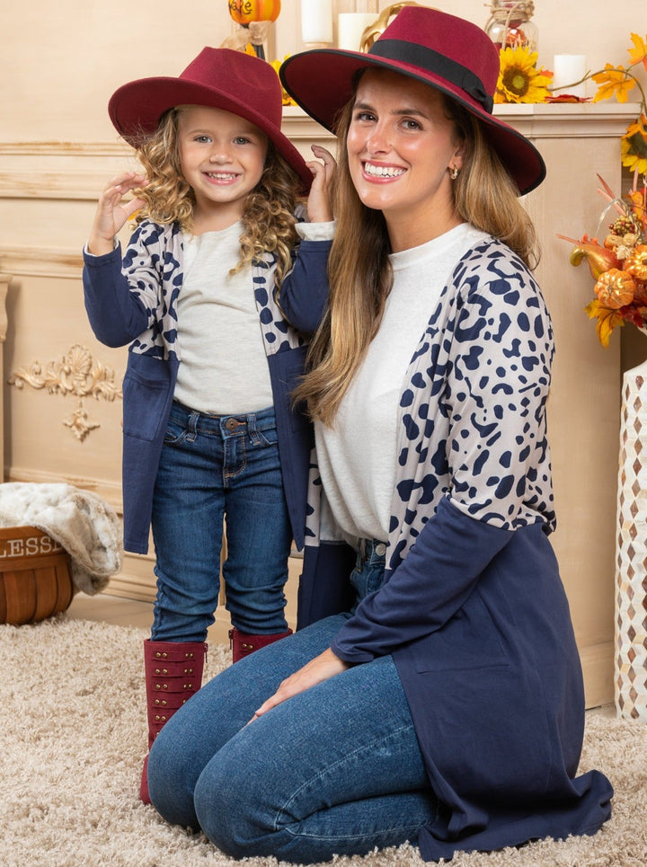 Mommy & Me Sweaters | Leopard Colorblock Cardigans | Mia Belle Girls