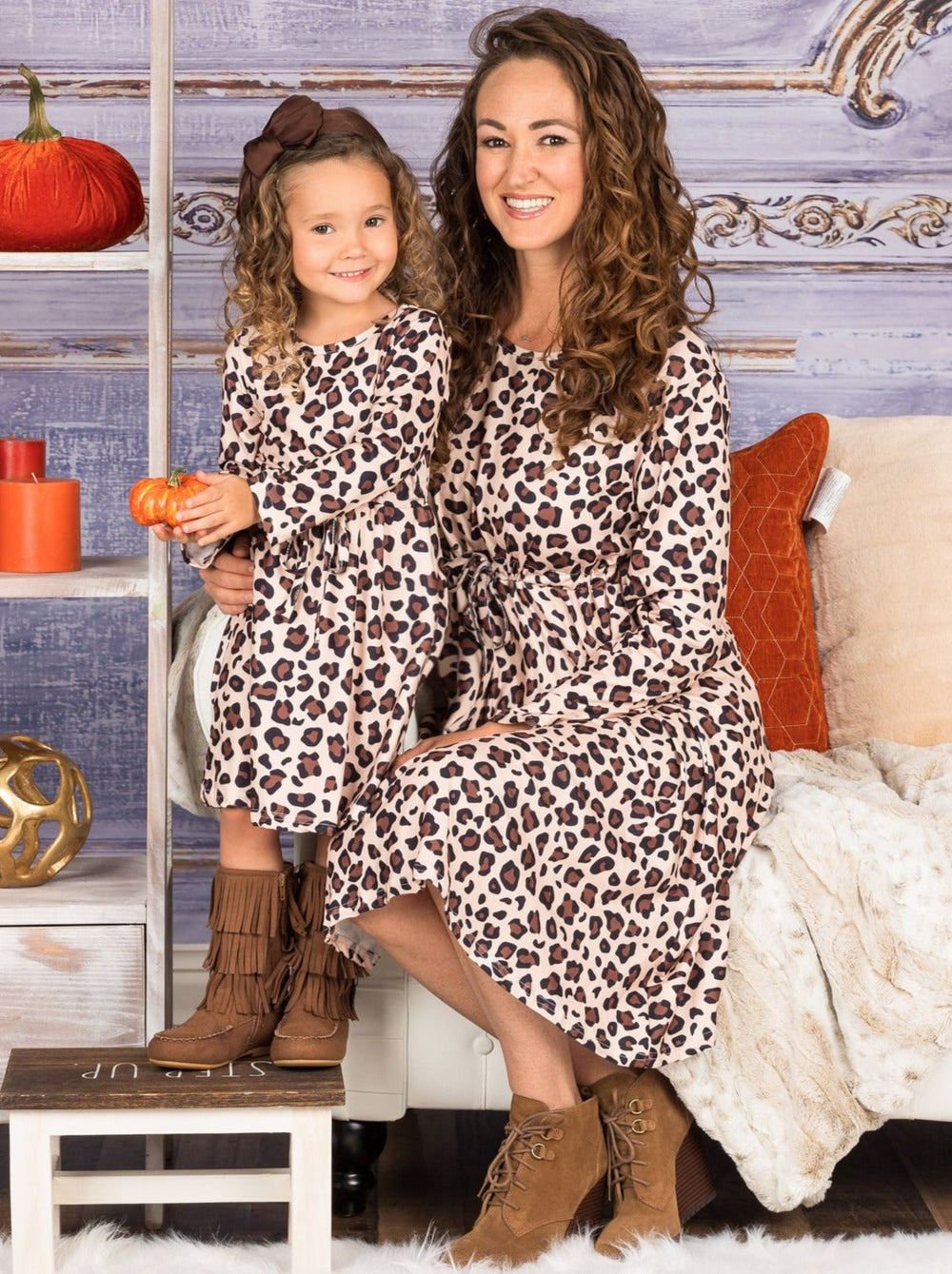 Mommy and Me Cheetah Knot-Waist Maxi DressMommy and Me Leopard Knot-Waist Maxi Dress