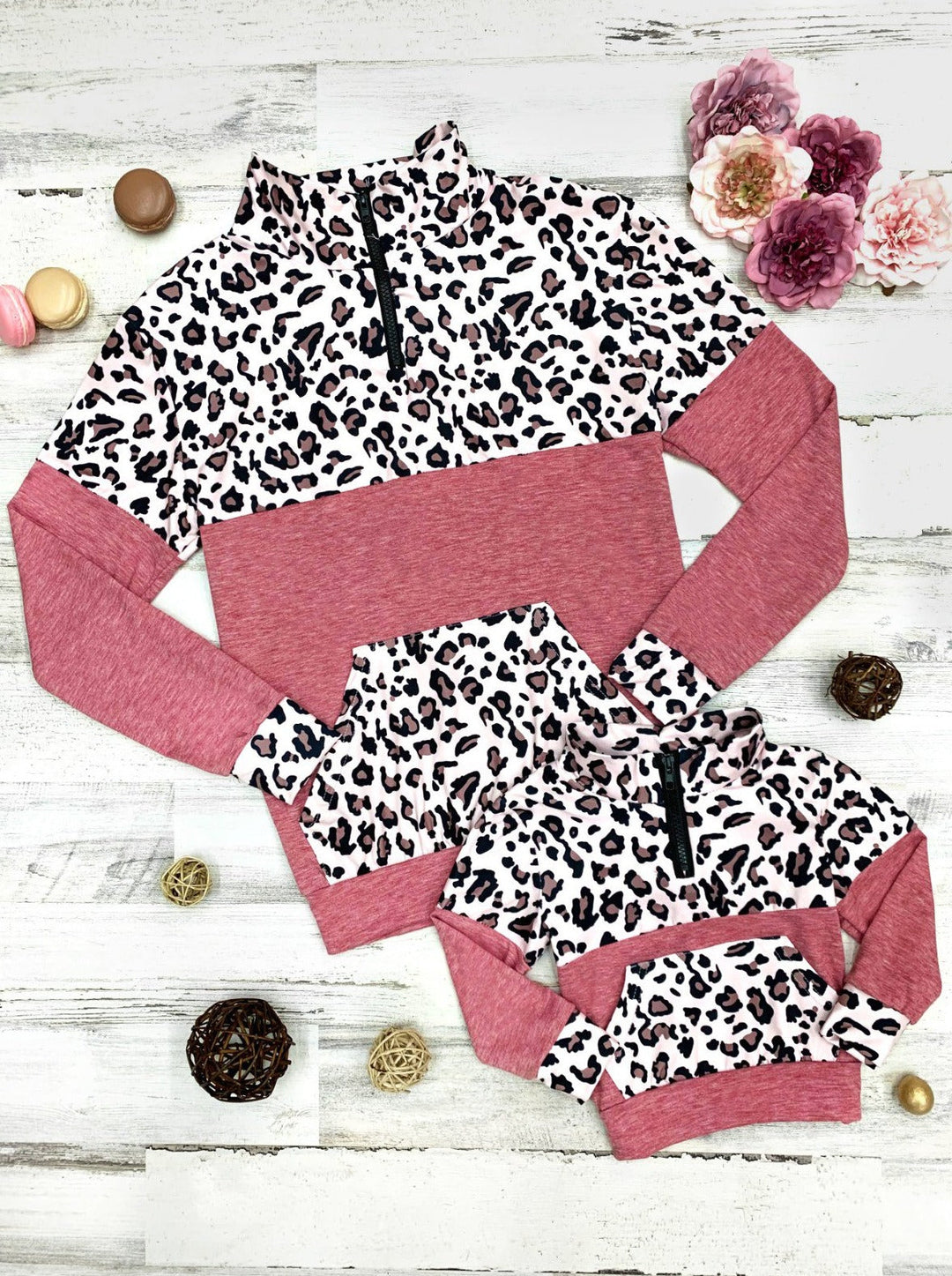 Mommy & Me Sweaters | Pink Leopard Print Sweater | Mia Belle Girls