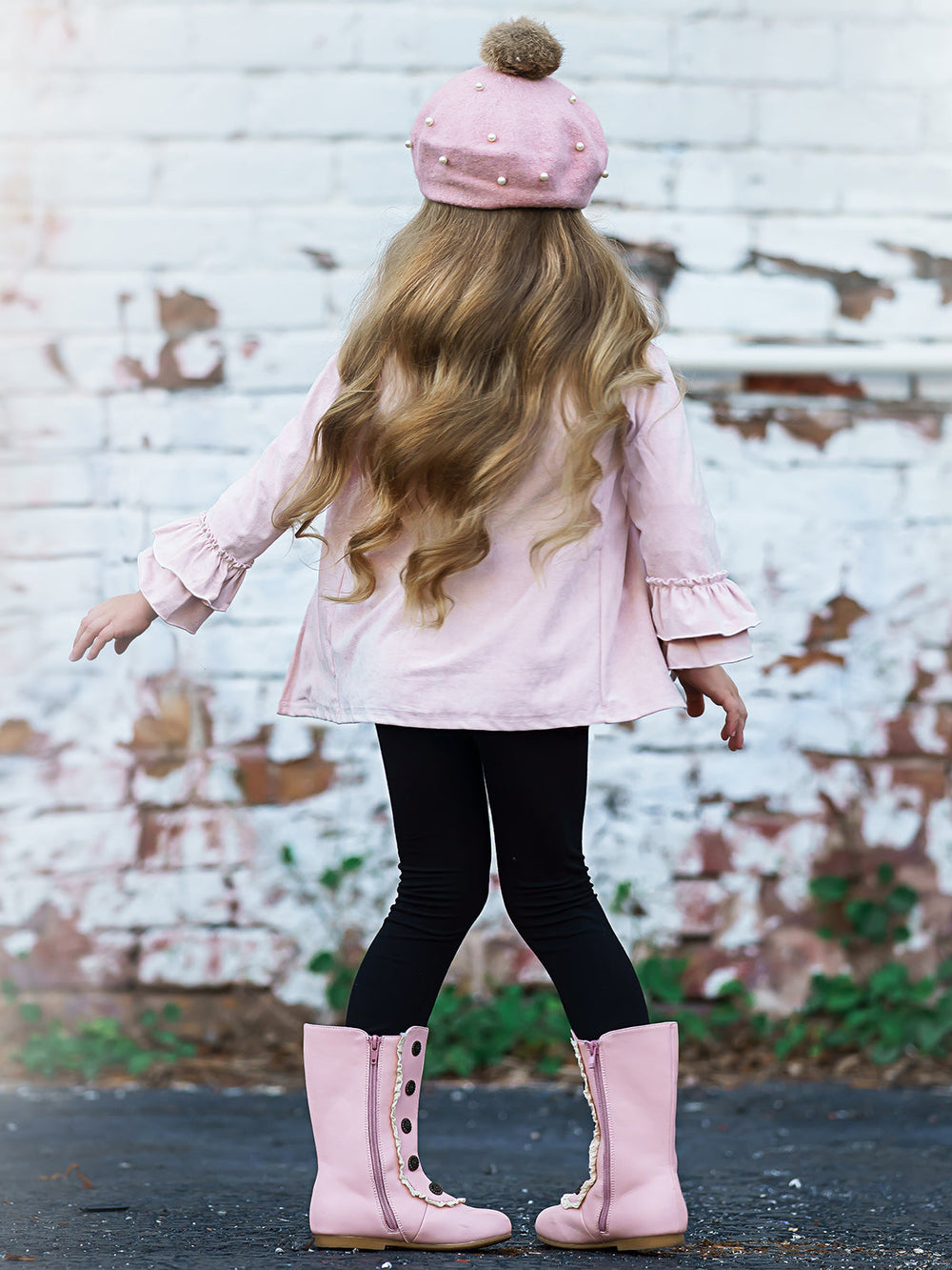Little Girls Fall Leopard Top, Leggings & Jacket Set - Mia Belle Girls