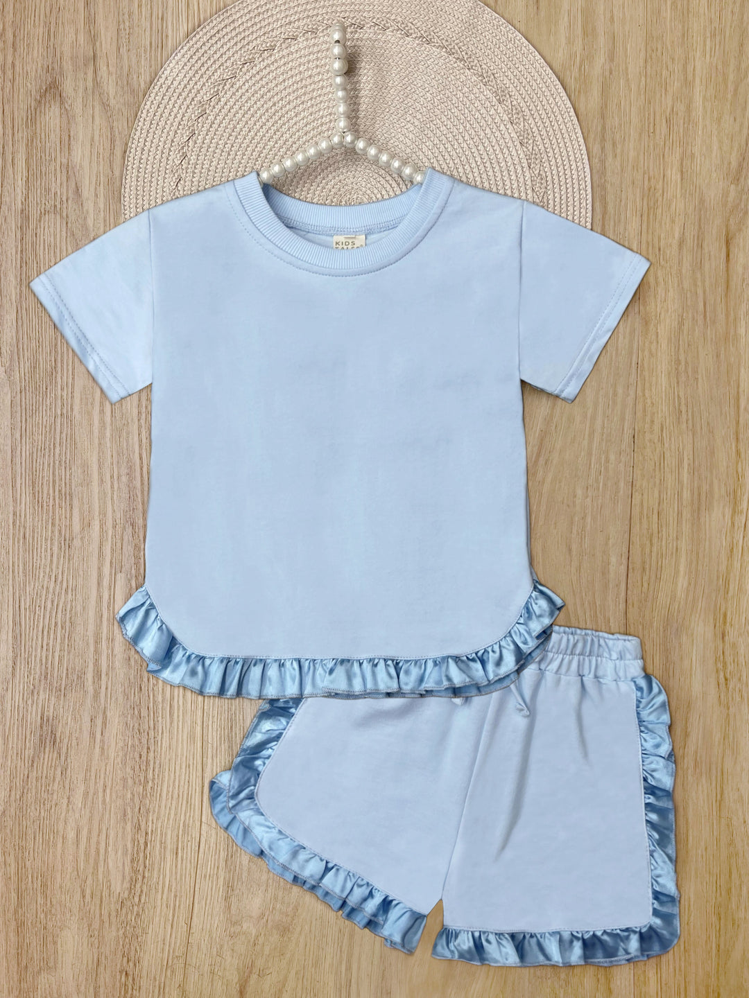 Ruffle Charm Tee & Short Lounge Set