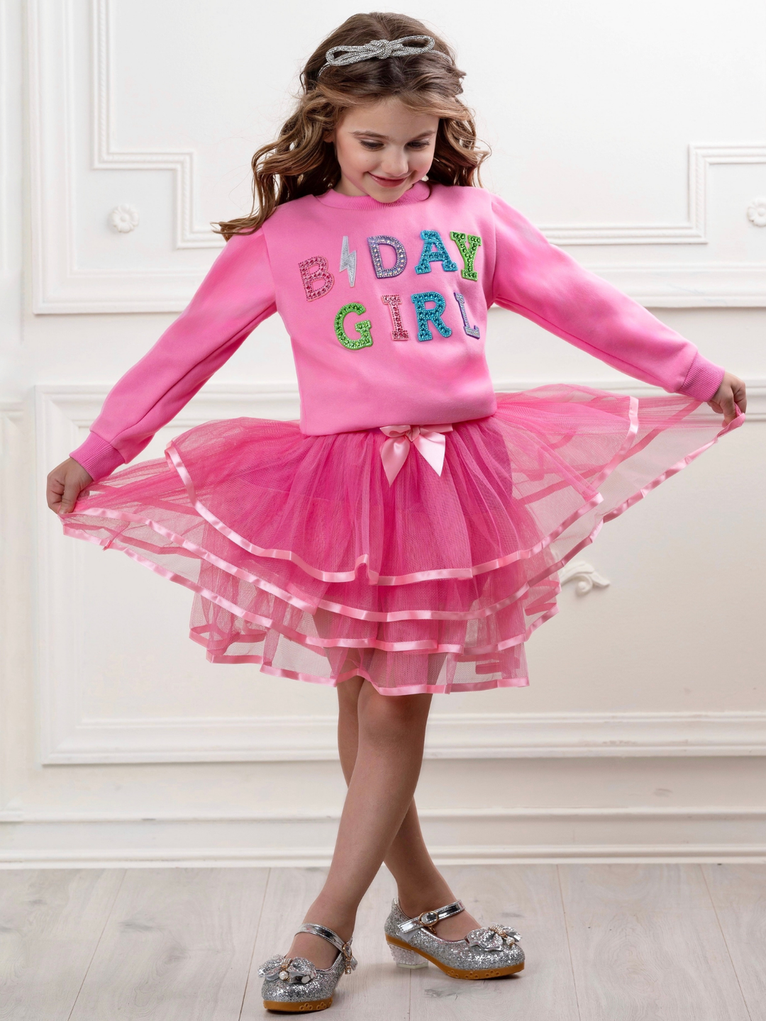 Color Pop Birthday Girl Gem Sweatshirt