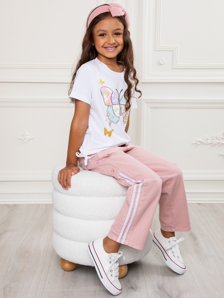 Radiant Butterfly Luxury Cotton Relaxed Fit Graphic Top