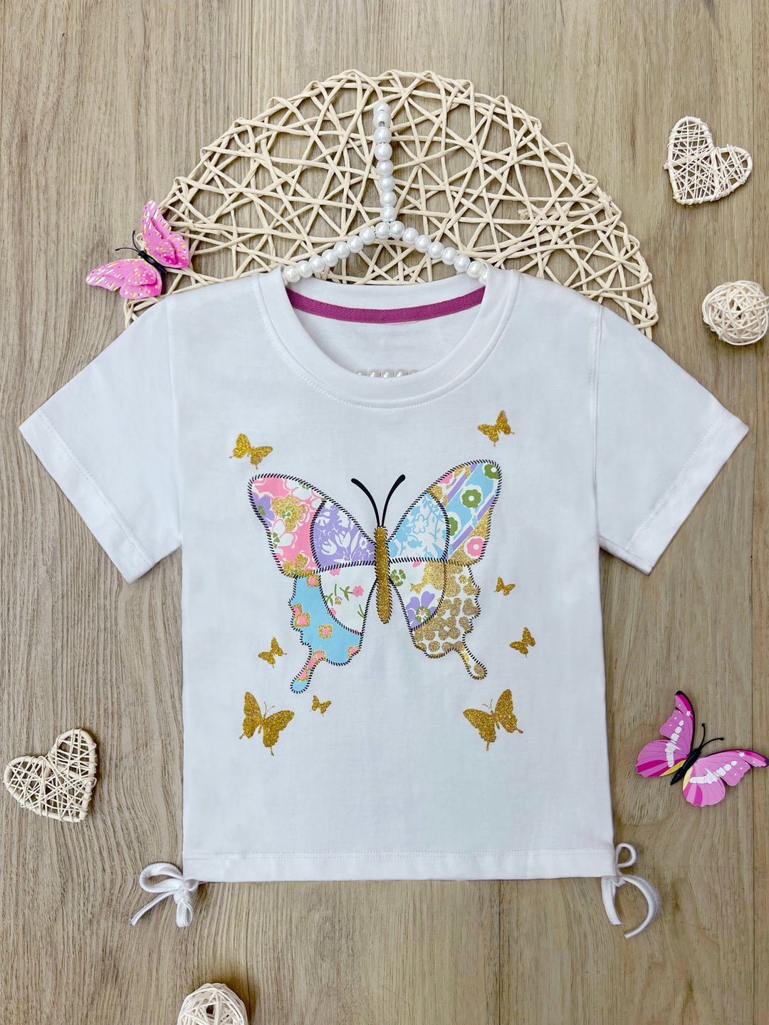 Radiant Butterfly Luxury Cotton Relaxed Fit Graphic Top