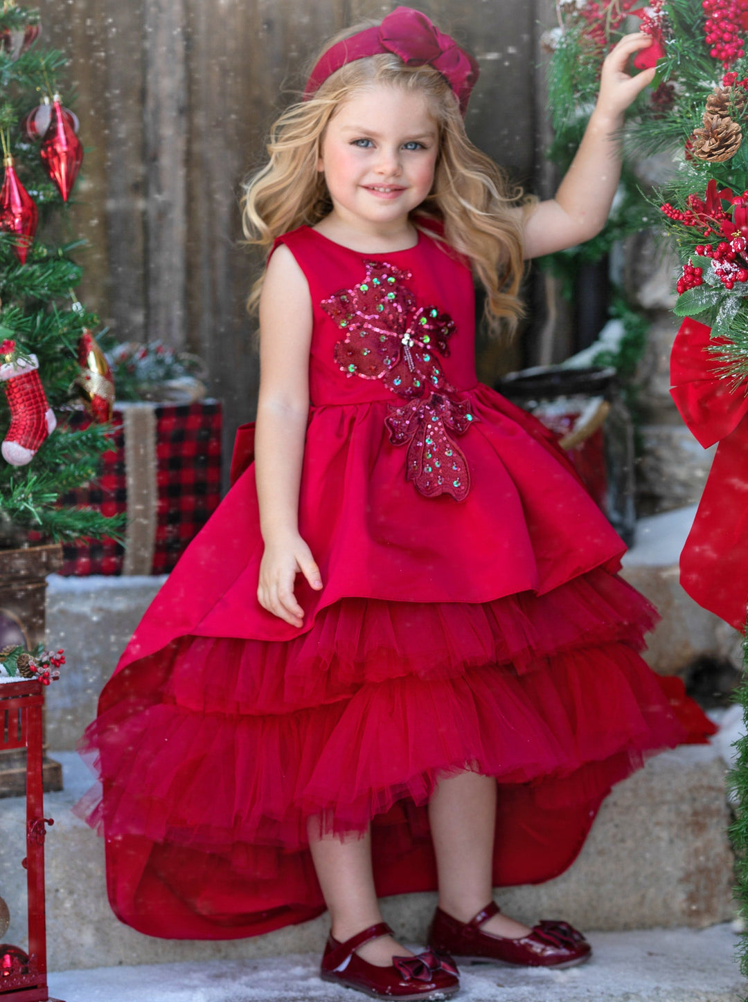 Girls Winter Formal Dress | Layered Hi-lo Dress | Mia Belle Girls