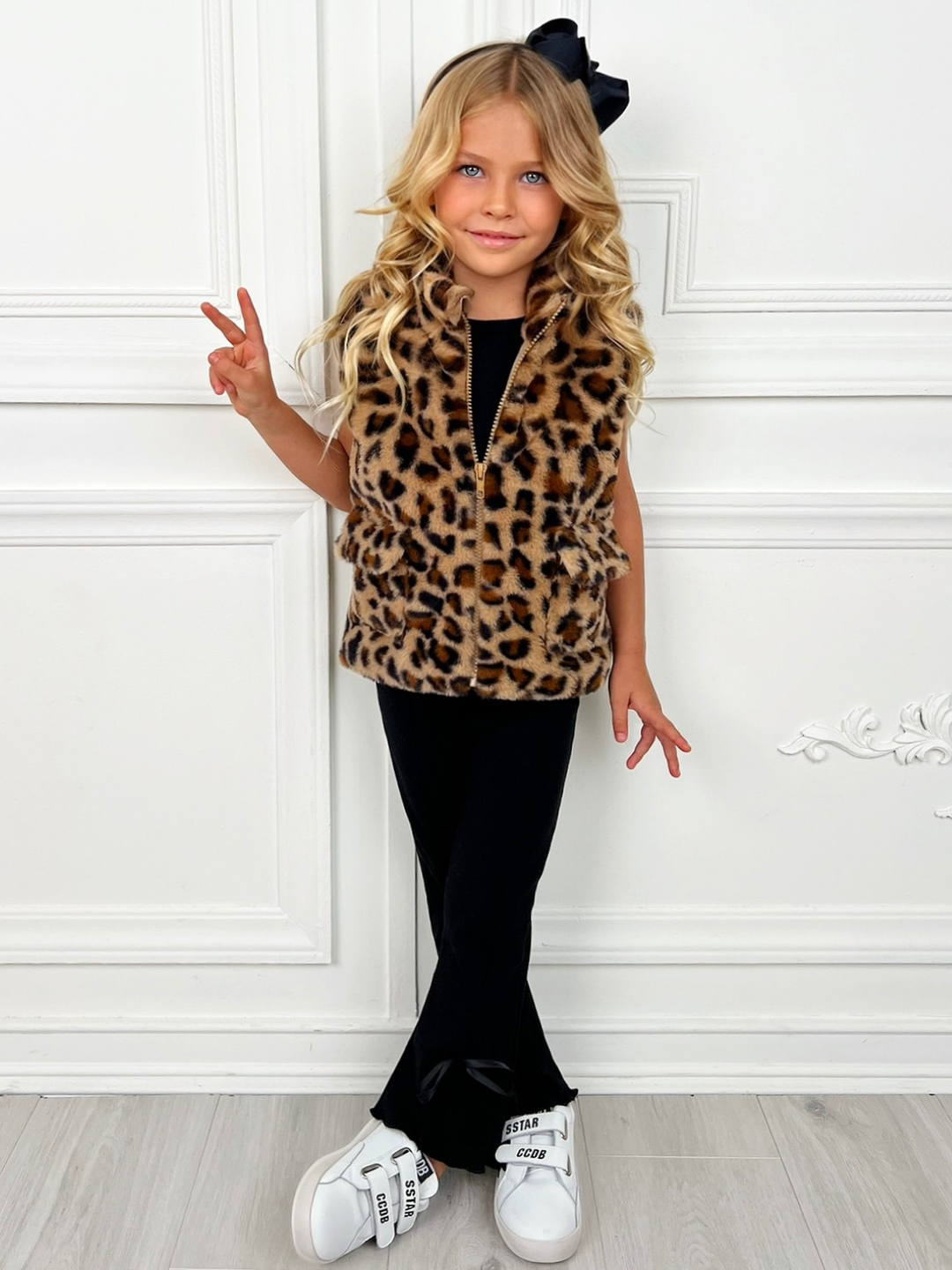 Everyday Black Bow Hem Flare Pants