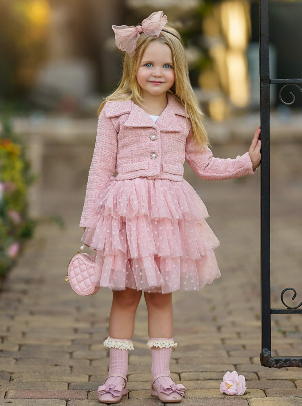 Fairy Flutter Pink Jacket & Tutu Skirt Set