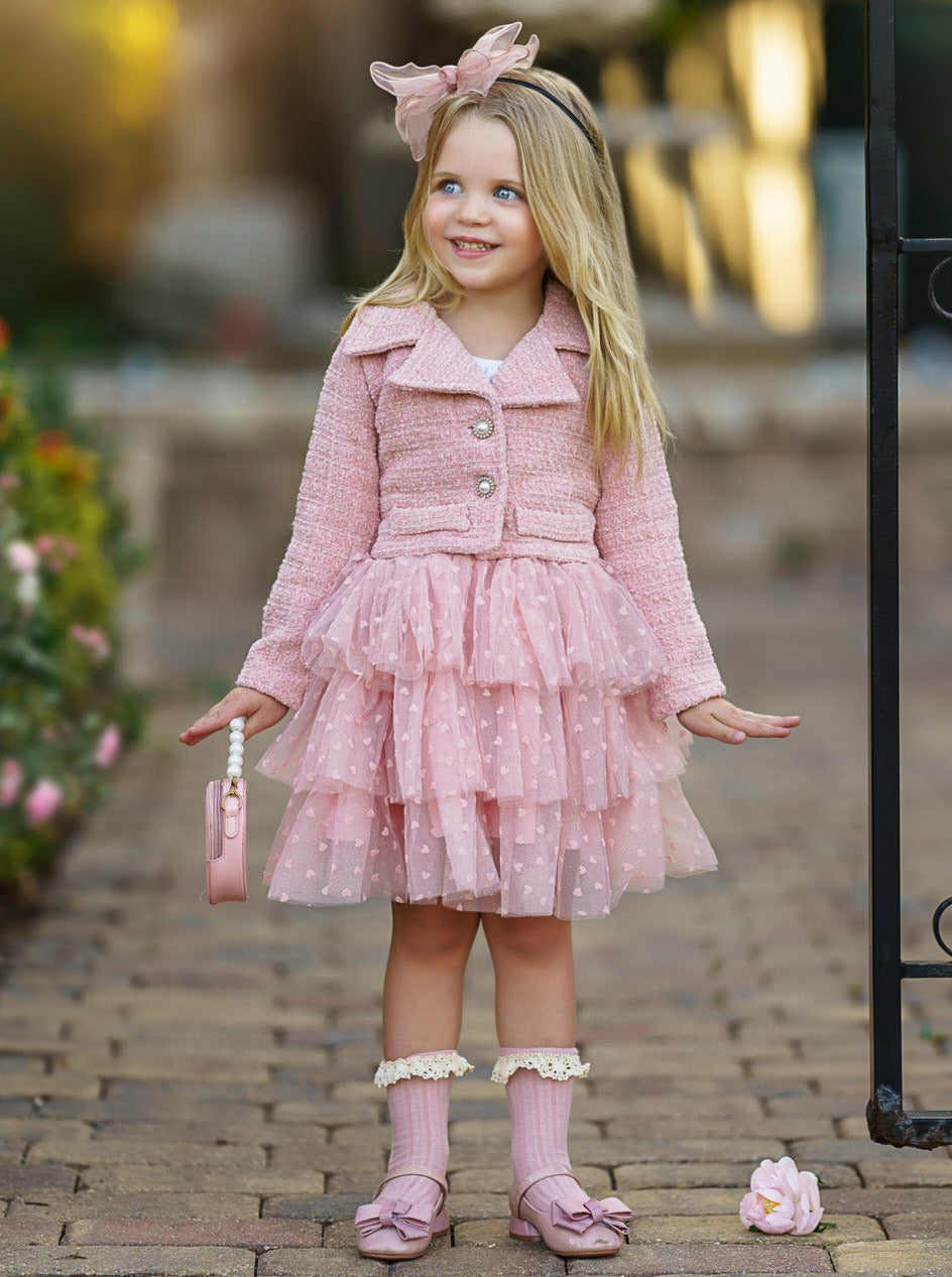 Fairy Flutter Pink Jacket & Tutu Skirt Set