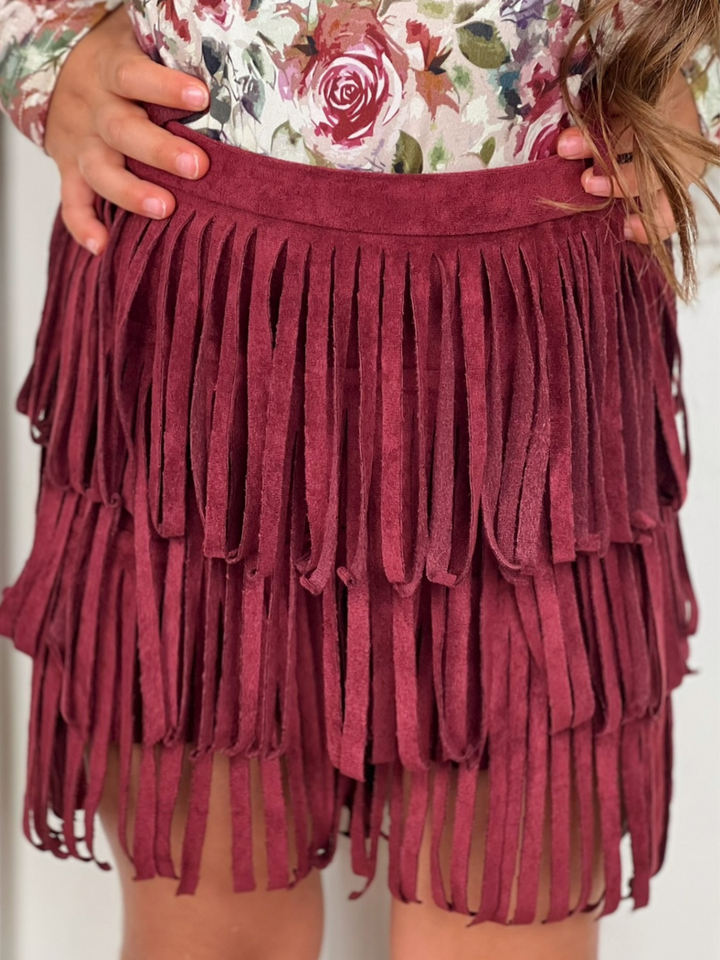 Autumn Rose Top and Fringe Skort Set