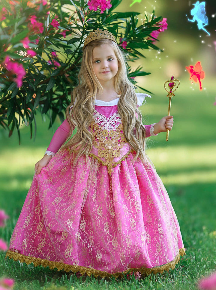 Kids Halloween Costume | Girls Sleeping Beauty Deluxe Princess Gown
