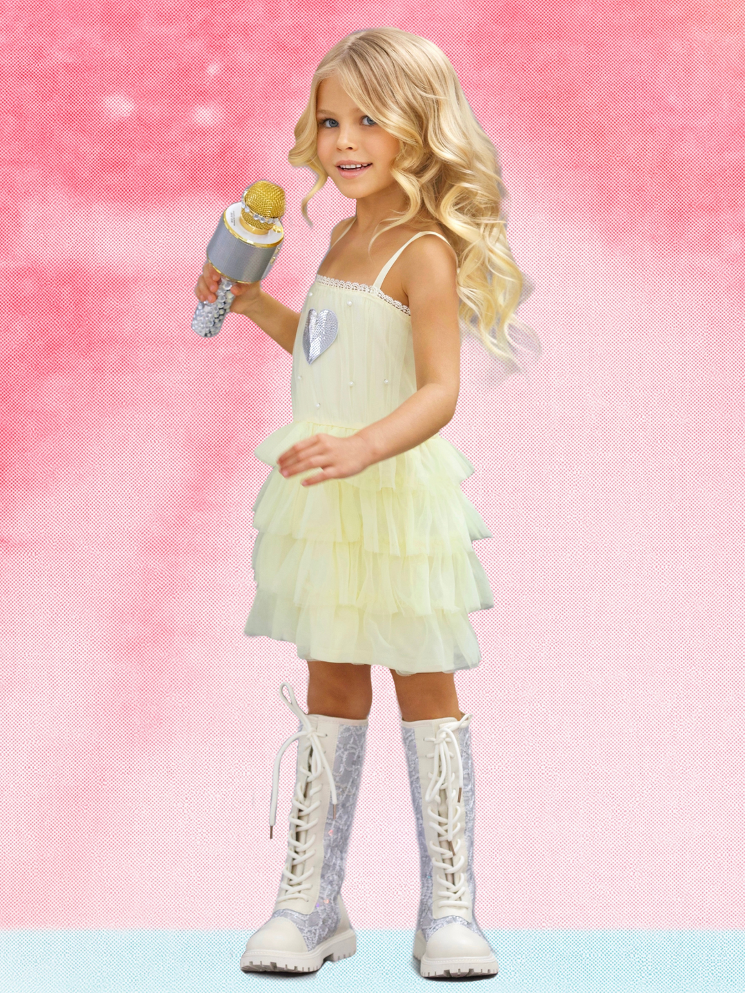 Sabrina Pop Sensation Sequin Heart Costume Romper