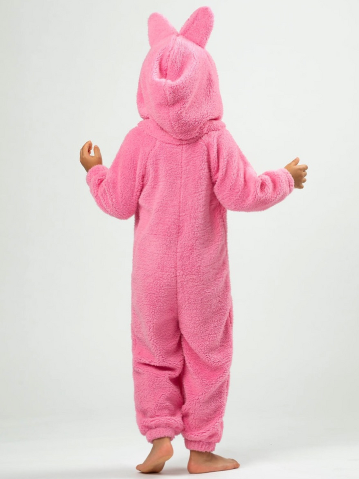 Pink Fluffy Lil Bubu Hooded Onesie Costume