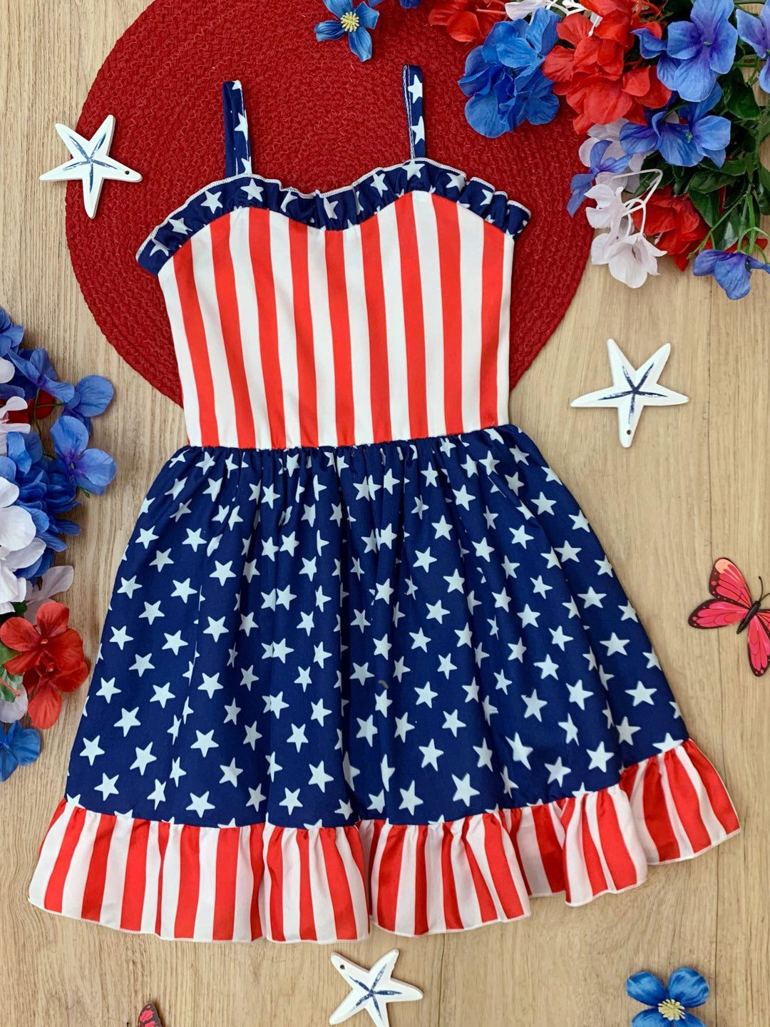 Stars & Stripes Sweetheart Twirl Dress