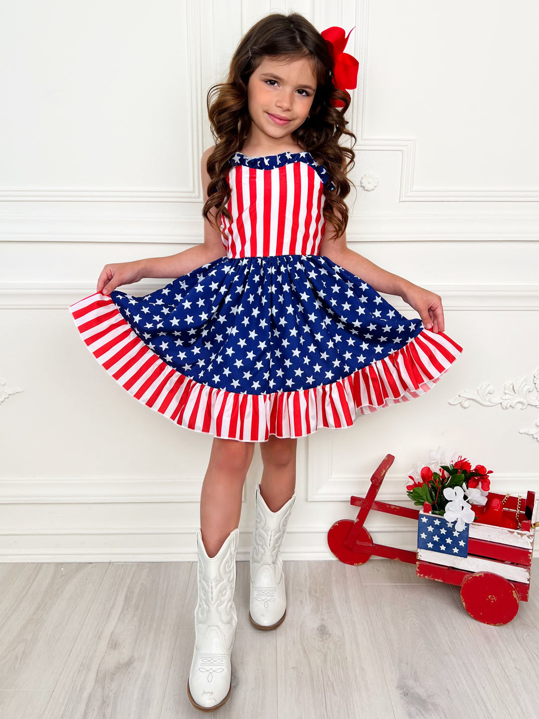 Stars & Stripes Sweetheart Twirl Dress