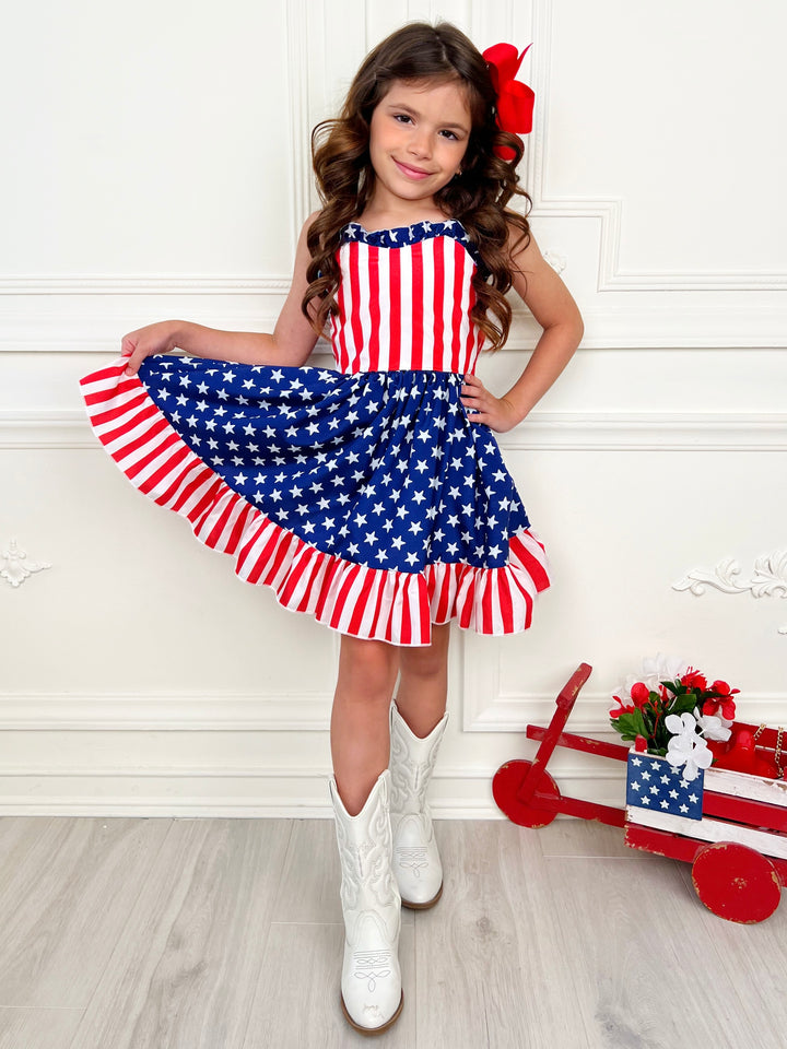 Stars & Stripes Sweetheart Twirl Dress