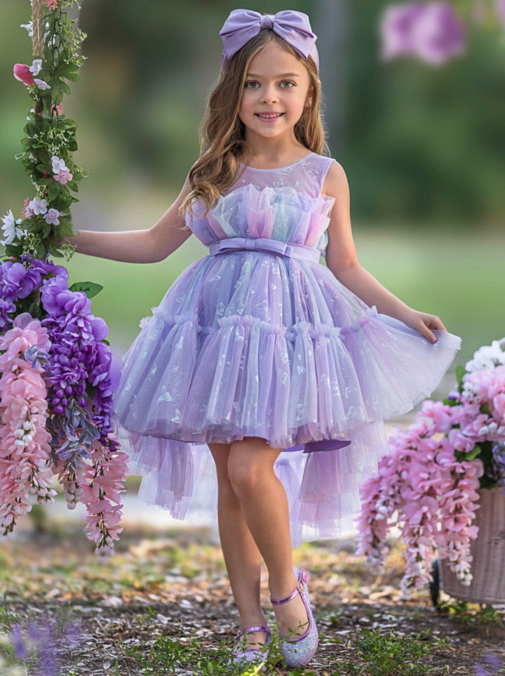 Mia Belle Girls Belted Tutu Dress | Girls Spring Formal Dresses