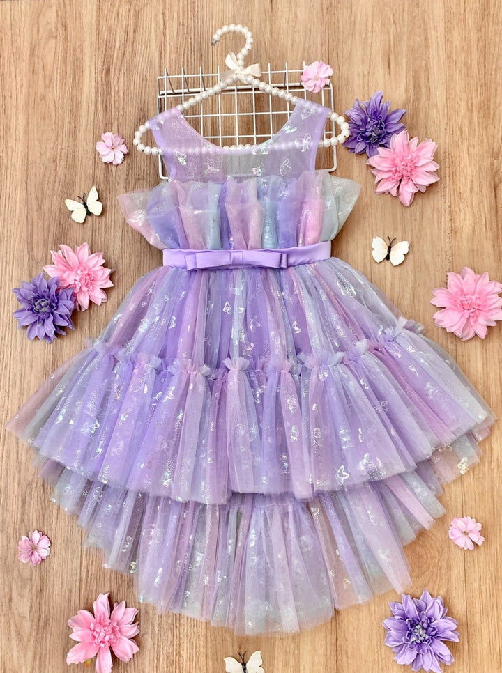 Mia Belle Girls Belted Tutu Dress | Girls Spring Formal Dresses
