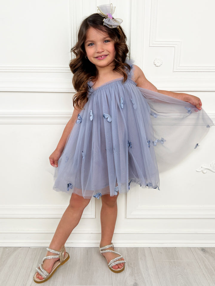 Butterfly Bliss Lilac Tulle Dress