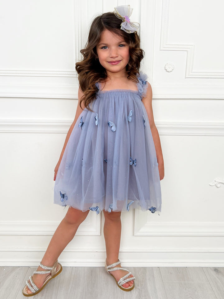 Butterfly Bliss Lilac Tulle Dress