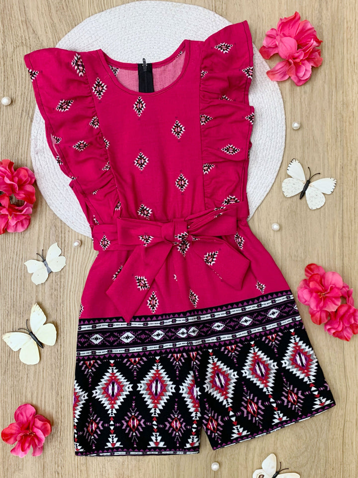 Desert Rose Ruffle Romper