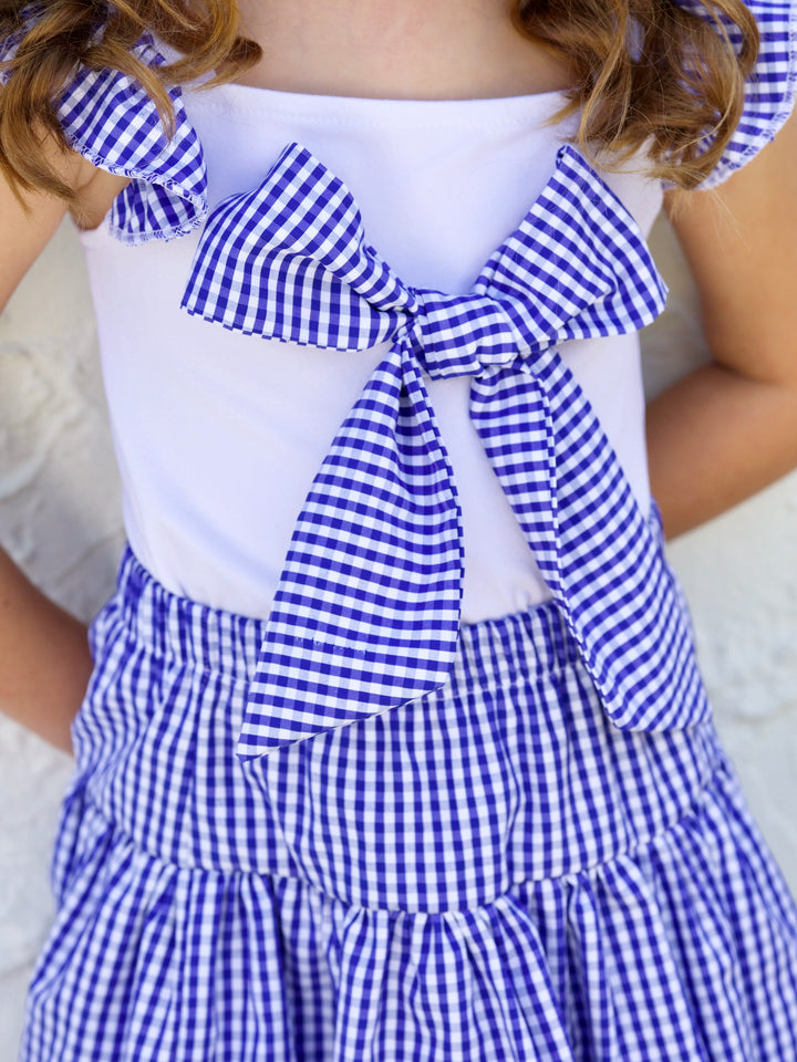 Country Chic Gingham Bow Skirt Set