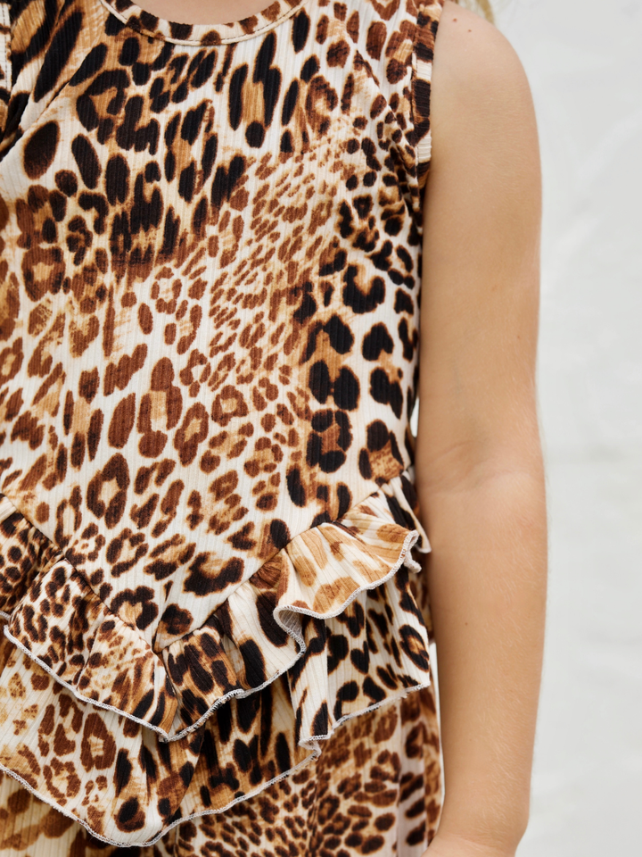 Sway My Way Leopard Ruffle Pants Set